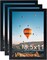 Picture Frame Set of 3 Black for Certificate Poster and Photo, Horizontal and Vertical Formats for Wall Hanging or Tabletop, 8.5x11 Wall Photo Frame with Shatter Resistant Plexiglass, 3 Pack, Black
